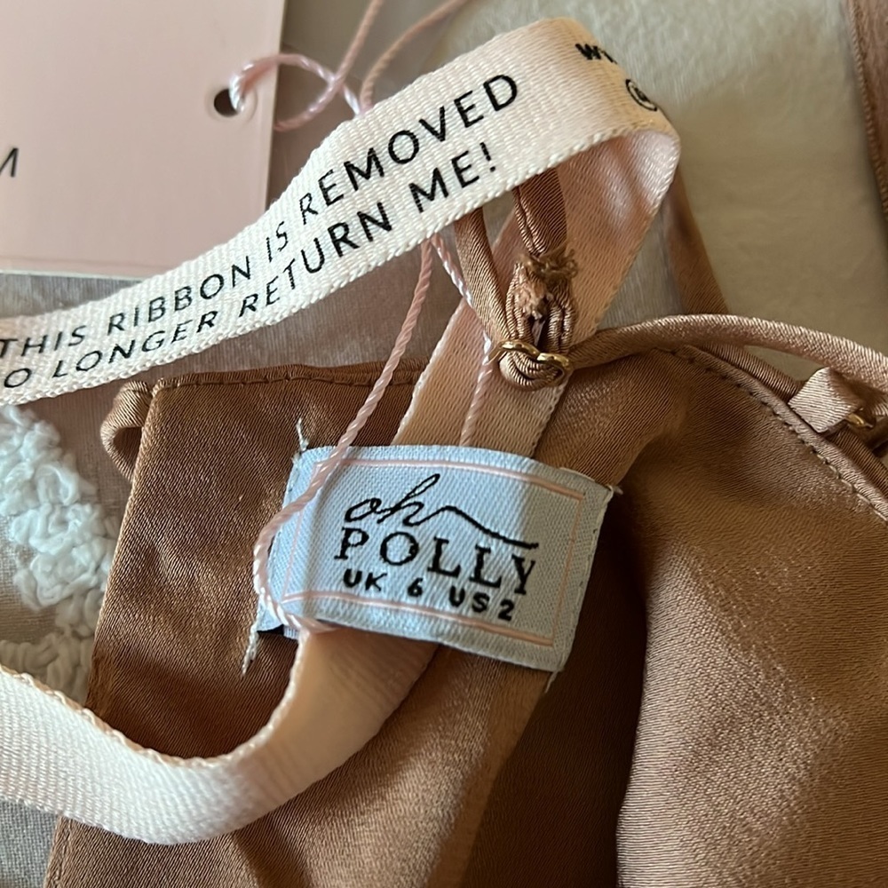 Oh Polly Geneva dress in Beige NWT - Picture 7 of 7